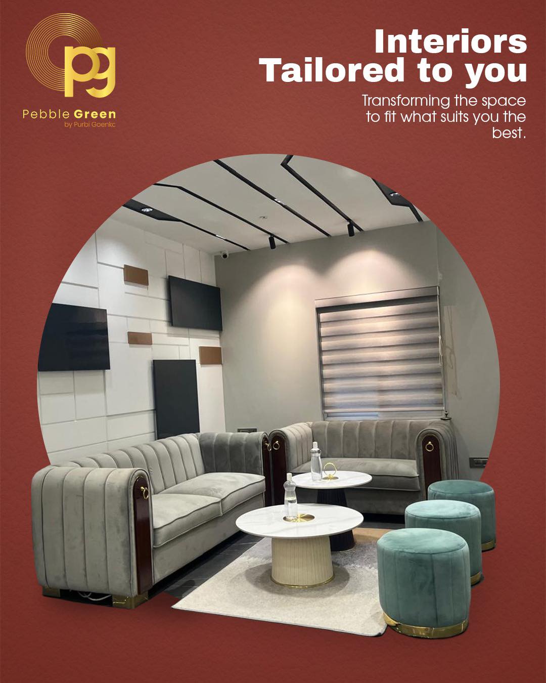 Pebble Green interior concept with lounge furniture